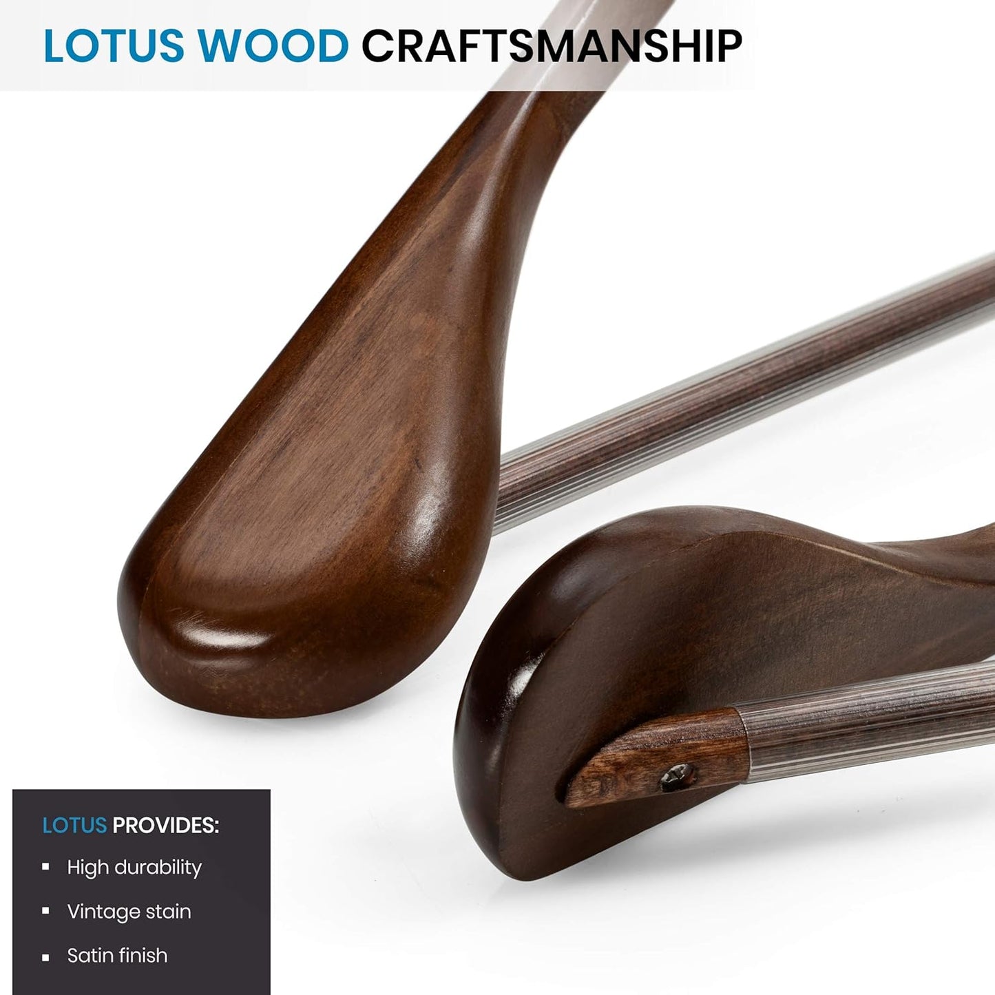 High-Grade Wooden Hangers – Set of 6 Heavy-Duty with Wide Shoulders & Trouser Bar, 6.3cm Shoulder Flares for Suits