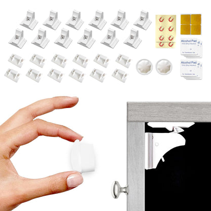 Eco Baby Magnetic Cabinet Locks – 12/20 Pack with 2/3 Keys, Easy Installation, No Tools Required