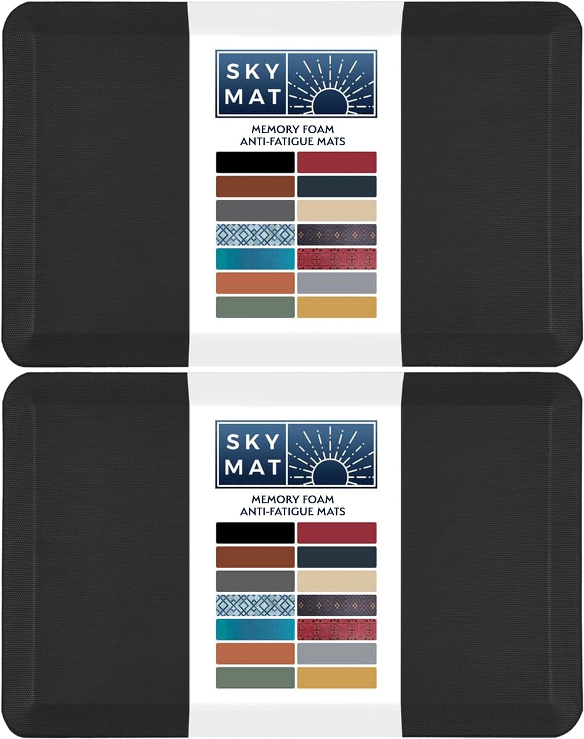 Sky Solutions Anti-Fatigue Mat - 3/4" Cushioned, Non-Slip, Waterproof, Stain-Resistant (Grey)