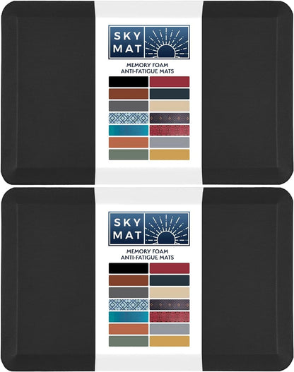 Sky Solutions Anti-Fatigue Mat - 3/4" Cushioned, Non-Slip, Waterproof, Stain-Resistant (Grey)