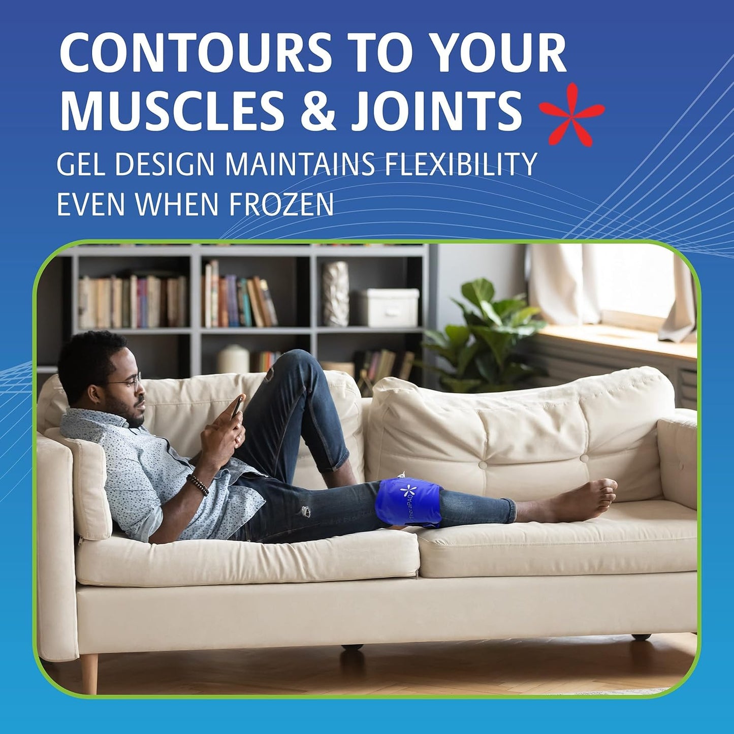 Reusable Ice Pack - 14x6 Hot/Cold Gel for Shoulder, Knee, Back, Ankle Relief