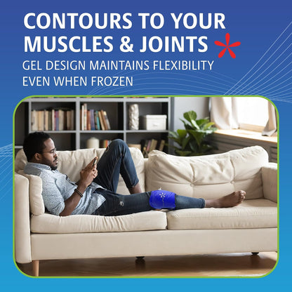 Reusable Ice Pack - 14x6 Hot/Cold Gel for Shoulder, Knee, Back, Ankle Relief