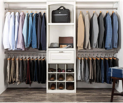 Wooden Hangers - 20 Pack, Heavy Duty Non-Slip Hangers for Coats, Jackets, Suits, Pants, with Bar & Notches