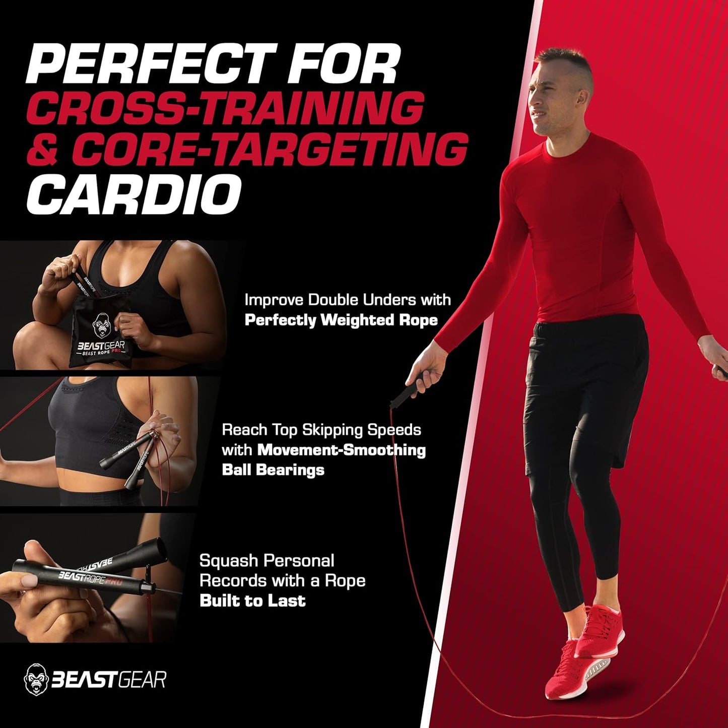 Pro Speed Jump Rope – Professional Skipping Rope for Fitness, MMA, HIIT & Boxing