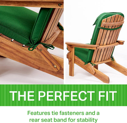 Plant Theatre Adirondack Chair Luxury High Back Cushion with Head Pillow in Cool Navy