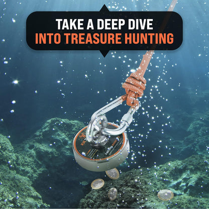 King Kong Magnetics 400 lbs Pulling Force Magnet Fishing Kit - 2.36" Neodymium Magnet, Rope, Gloves & Accessories