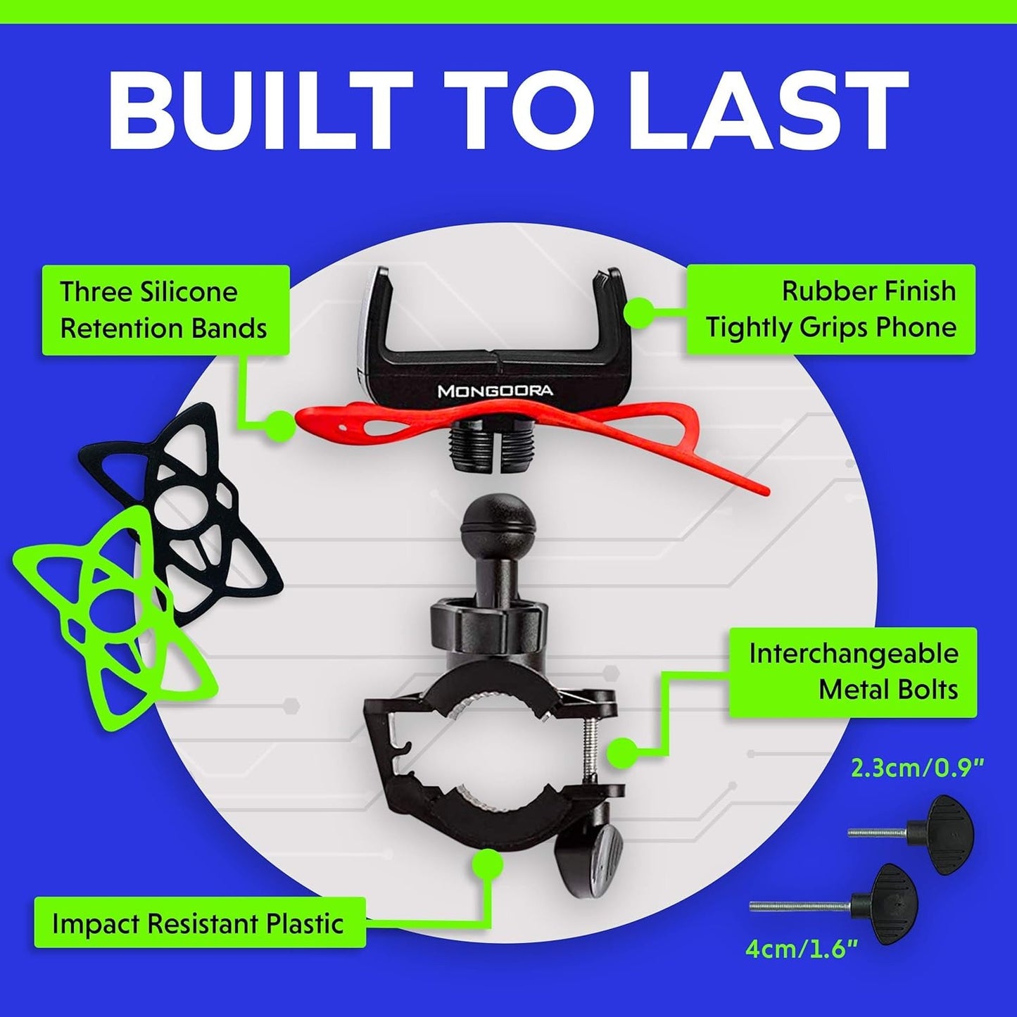 Bike & Motorcycle Phone Mount – GPS Holder for iPhone & Android, Fits Bicycle Handlebar, Easy Installation