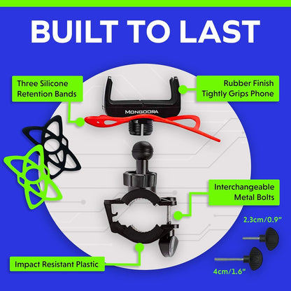 Bike & Motorcycle Phone Mount – GPS Holder for iPhone & Android, Fits Bicycle Handlebar, Easy Installation