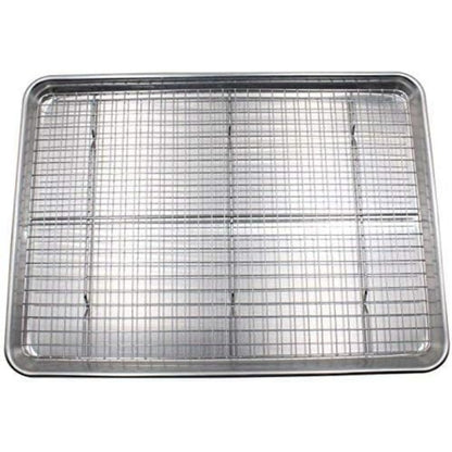 Baking Sheets for Oven – Half Sheet Pan with Stainless Steel Rack, Easy Clean, Aluminum Bakeware