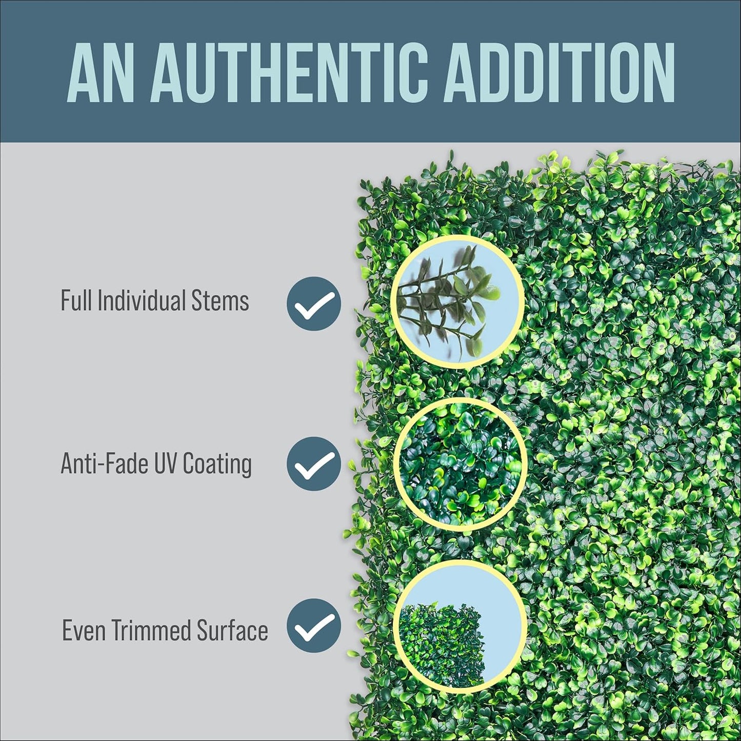 CREATIVE SPACE Grass Wall - 12 Panels, Faux Boxwood Backdrop for Events