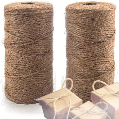 BeCraftee Jute Twine – Heavy Duty Hemp Twine for Crafts, Gardening & Gift Wrapping 656ft, 2mm