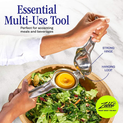 Nuvantee Zitronenpresse – Große manuelle Zitruspresse aus Edelstahl für Limettensaft und Orangensaft 