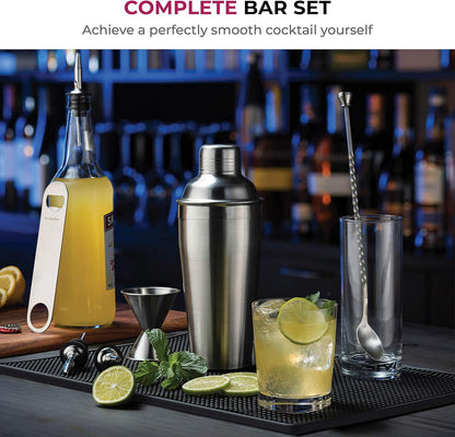 FineDine 7-Piece Cocktail Shaker Set – Stainless Steel Bartender Kit with Strainer, Jigger, Bar Spoon & Bottle Opener