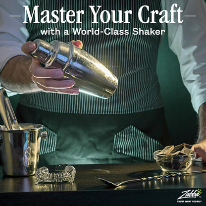 Nuvantee Cocktail-Shaker-Set, 24 oz Martini- und Getränkemixer mit eingebautem Sieb, Messbecher, Home-Barkeeper-Set, Martini-Shaker aus Edelstahl 