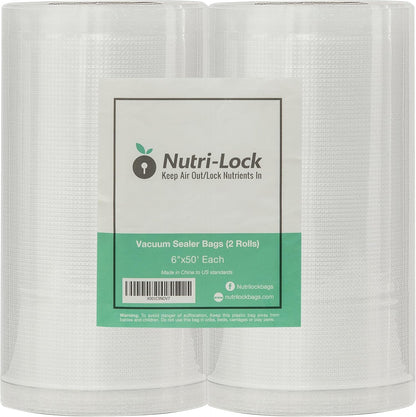 Vakuumierbeutel, 2er-Set 11" x 50' BPA-freie Rollen, Vakuumversiegelung für Sous Vide und Essenszubereitung, Vakuumierbeutel für Lebensmittel in Handelsqualität 