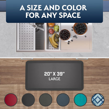 Sky Solutions Anti-Fatigue Floor Mat - 3/4" Cushioned Kitchen & Standing Desk Mat, Non-Slip