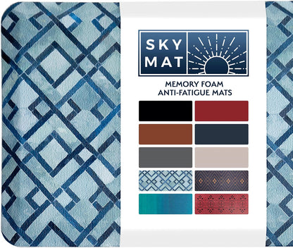 Sky Solutions Anti-Fatigue Mat - 3/4" Cushioned, Non-Slip, Waterproof, Stain-Resistant (Grey)