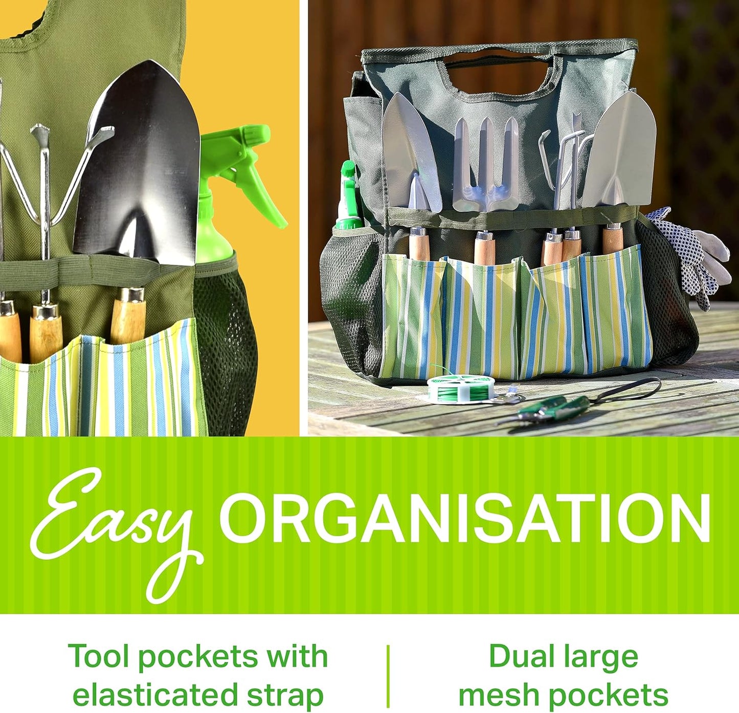 Plant Theatre Gardening Tool Bag - Oxford, Waterproof, Included Tools