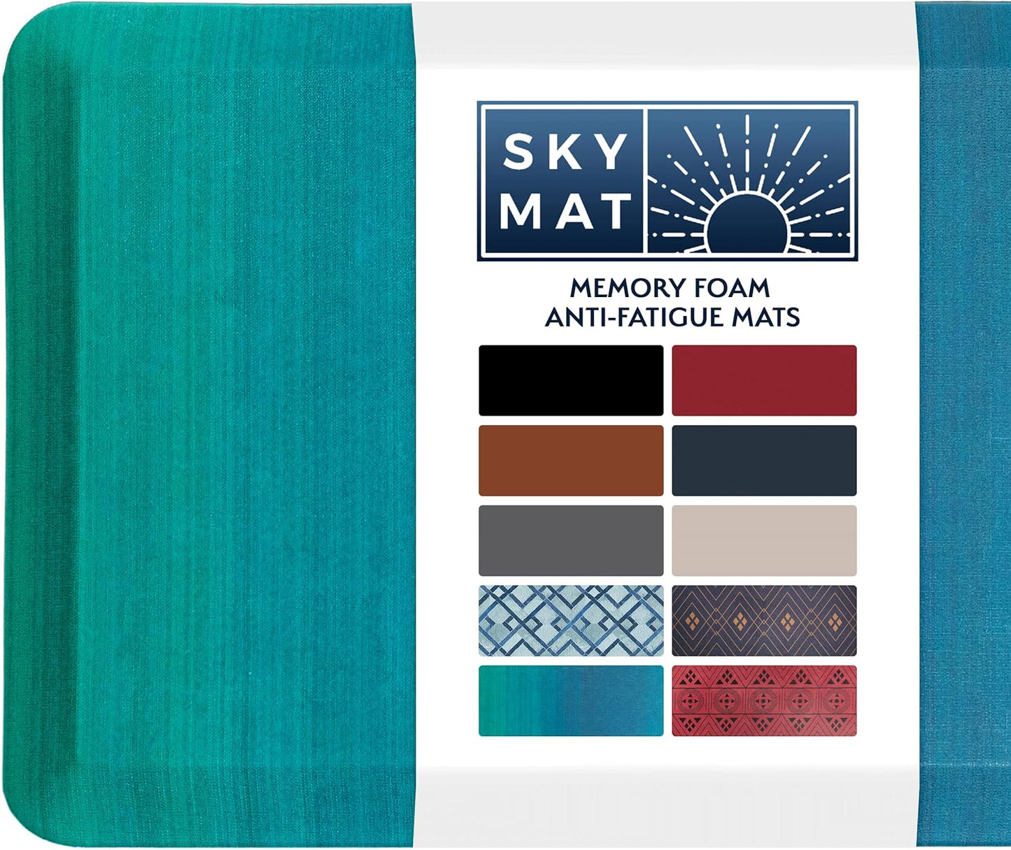 Sky Solutions Anti-Fatigue Mat - 3/4" Cushioned, Non-Slip, Waterproof, Stain-Resistant (Grey)