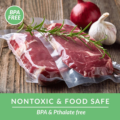 Vakuumierbeutel, 2er-Set 11" x 50' BPA-freie Rollen, Vakuumversiegelung für Sous Vide und Essenszubereitung, Vakuumierbeutel für Lebensmittel in Handelsqualität 