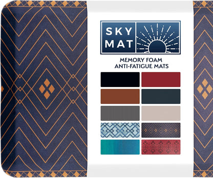 Sky Solutions Anti-Fatigue Mat - 3/4" Cushioned, Non-Slip, Waterproof, Stain-Resistant (Grey)