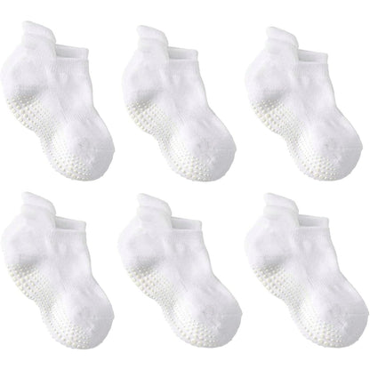 LA ACTIVE Non Slip Grip Ankle Boys and Girls Socks with Non Skid for Babies Toddlers and Kids Back to School