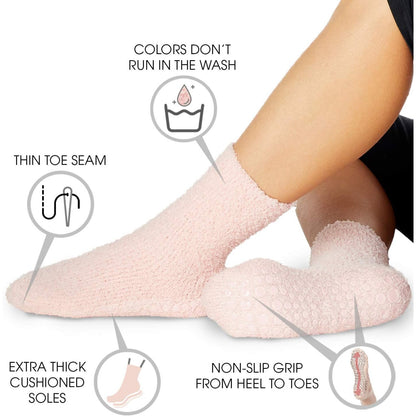 Fuzzy Socks - Non-Skid Anti-Slip Grip for Home & Hospital