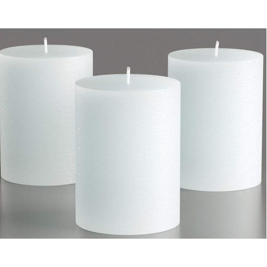 Unscented Candles for Home,Melt Candle Pillar Candles 3 Pack - , Church, Weddings, & More - 3" x 4", White