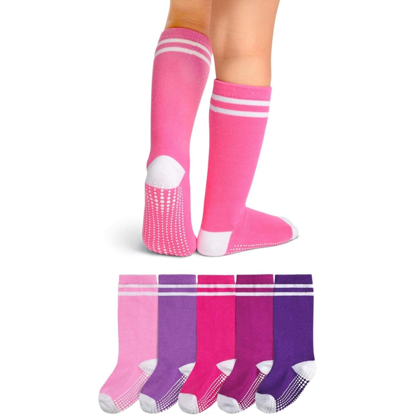 Knee Socks Long Socks - Baby Toddler Infant - Non-Slip Non-Slip