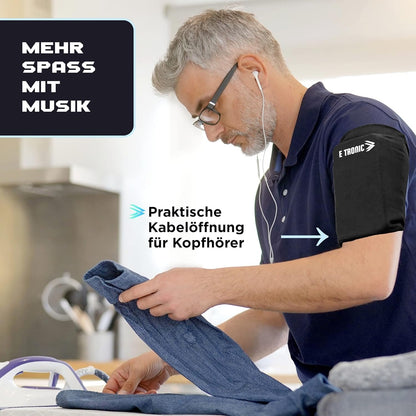 Phone Holder for Running iPhone and Android, Use for Running, Walking, Hiking and Biking, Gray, Medium