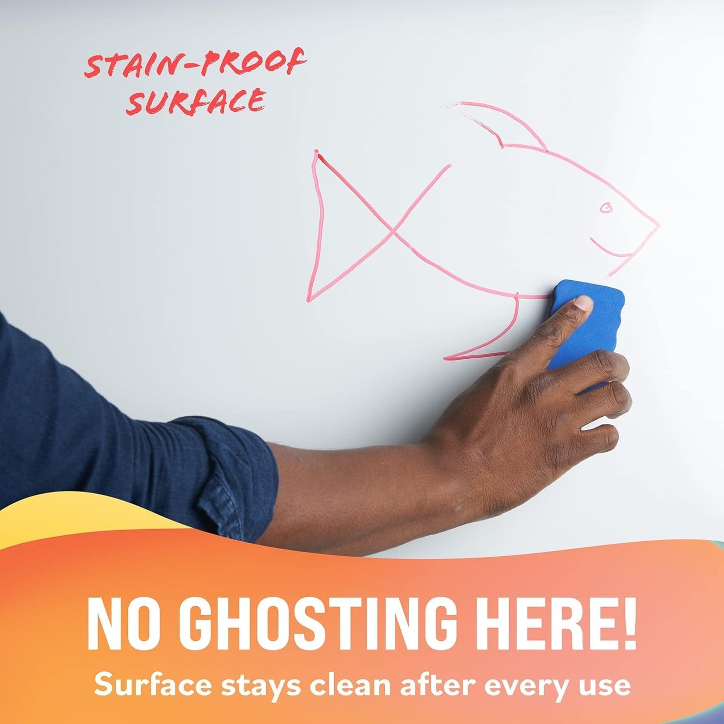 48"x32" Magnetic Dry Erase Board with Stand, Double-Sided, Portable