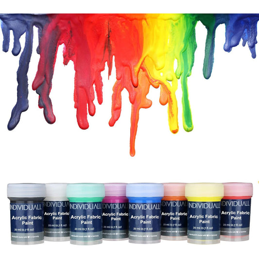 Professional Fabric & Textile Paint Set – 8 Colors, 20ml Each, for Art & Craft Projects